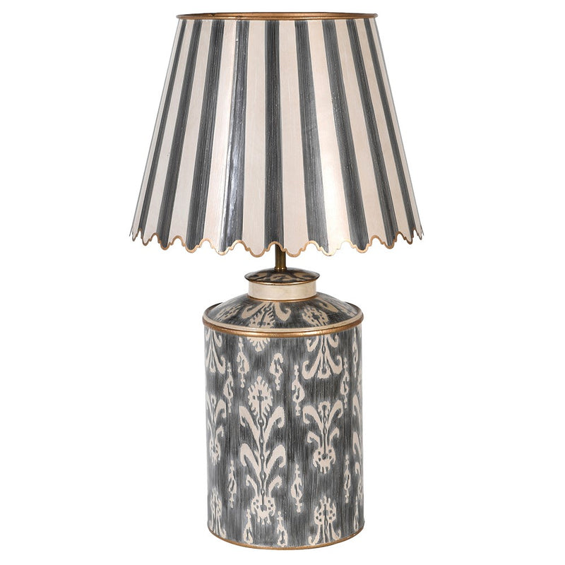 Ivory/Grey Pattern Table Lamp