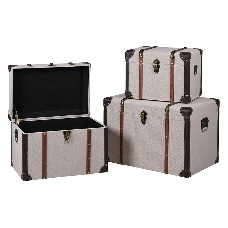 S/3 Wood Trim Grey Trunks