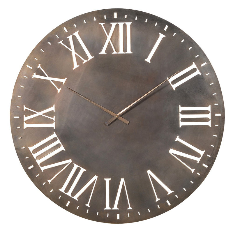 Iron Roman Numerals Wall Clock