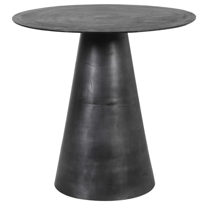 Large Black Aluminium Round Table