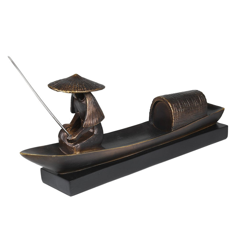 Antique Bronze Effect Fisherman Ornament