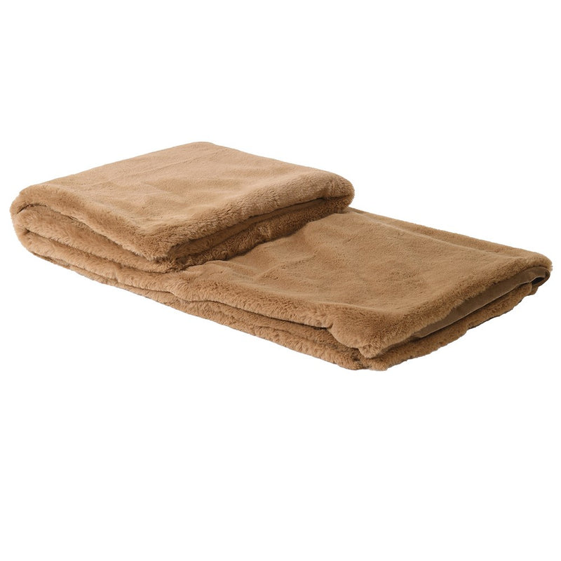 Sand Faux Fur Throw 140x180cm