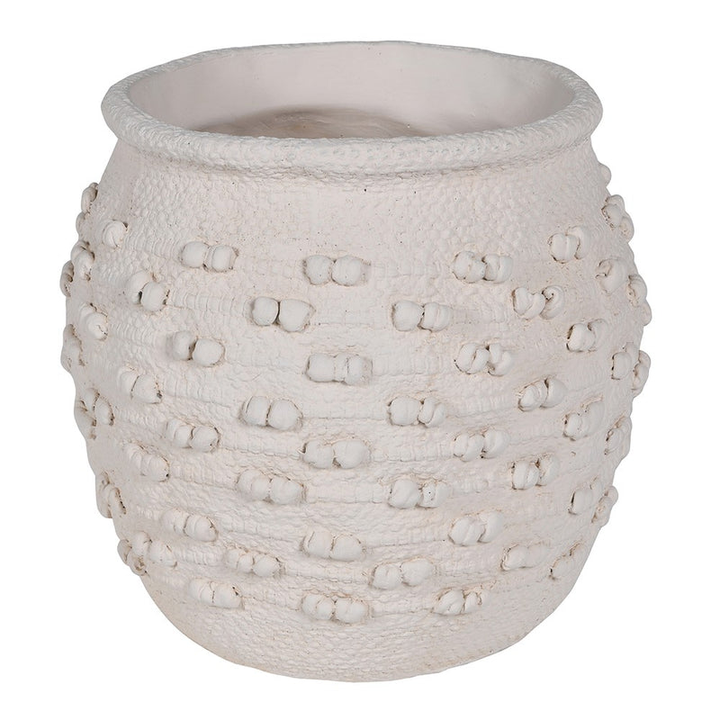 Large Cream Textured Bobble Vase