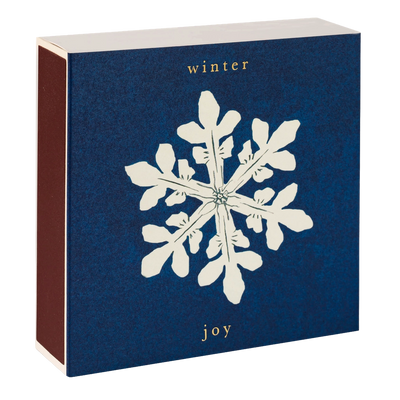 'Winter Joy' Snowflake Print Luxury Matches