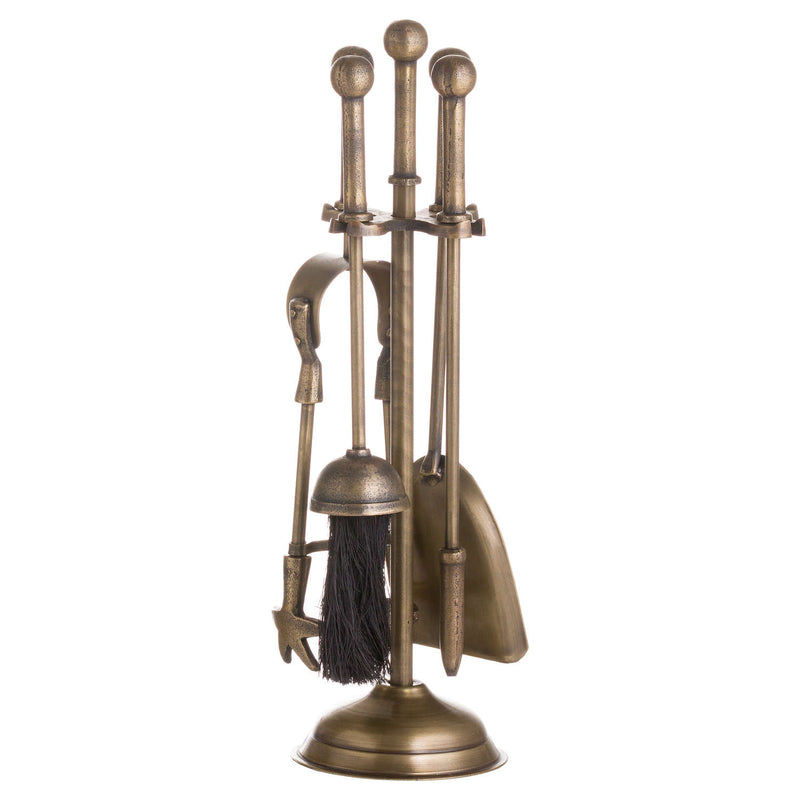 Antique Brass Effect Companion Set