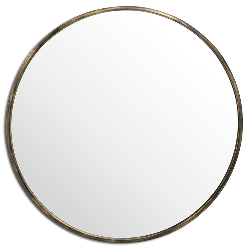 Antique Brass Narrow Edge Mirror