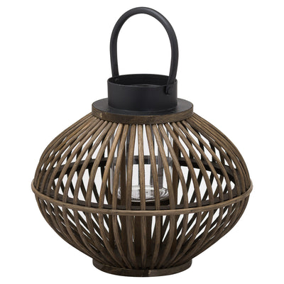 Brown Bamboo Style Lantern Large