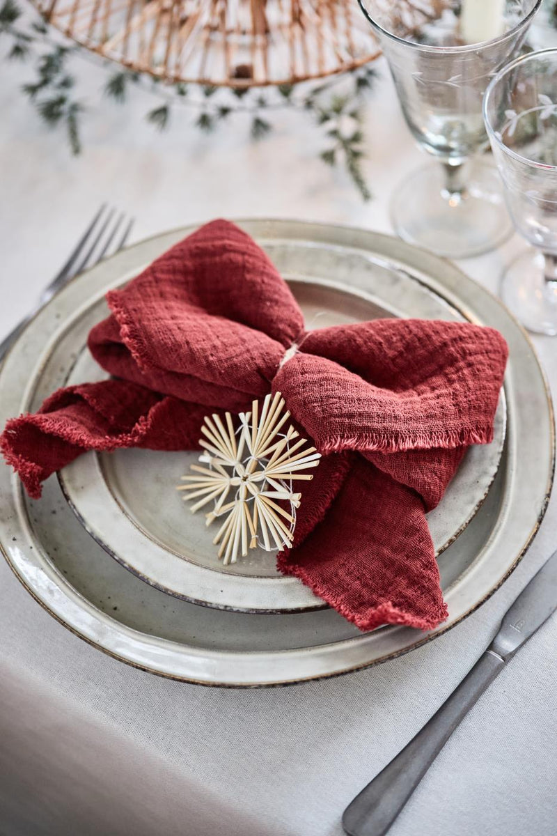 Double Weaved Red Napkin