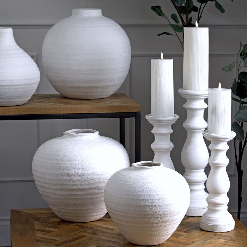 Matte White Ceramic Vase