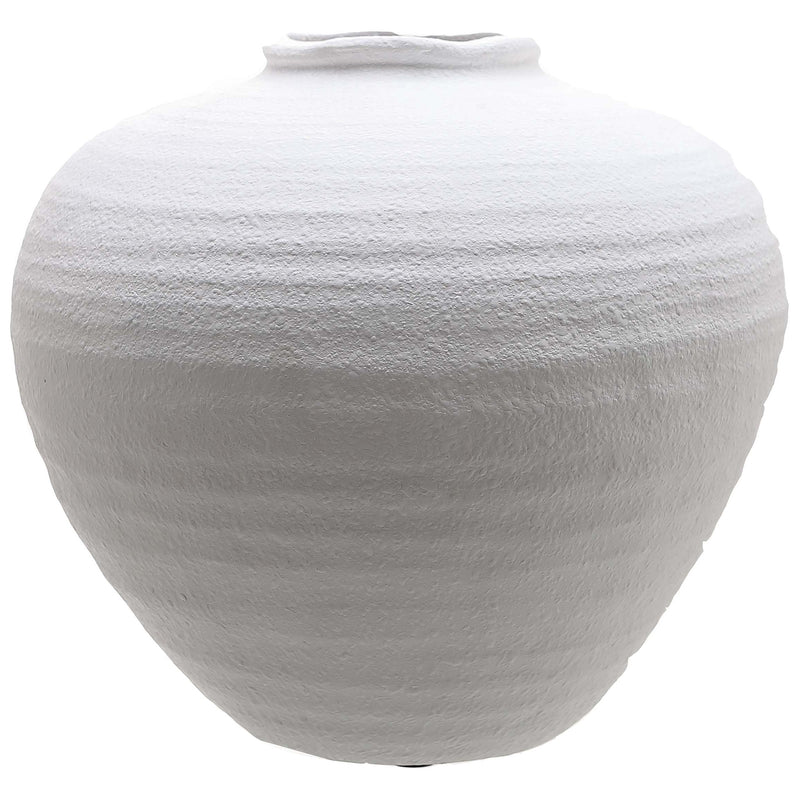Large Matte White Ceramic Vase