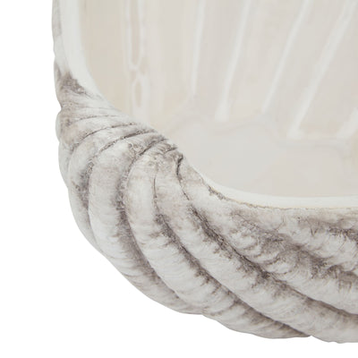 Medium Ceramic Grey Shell Bowl