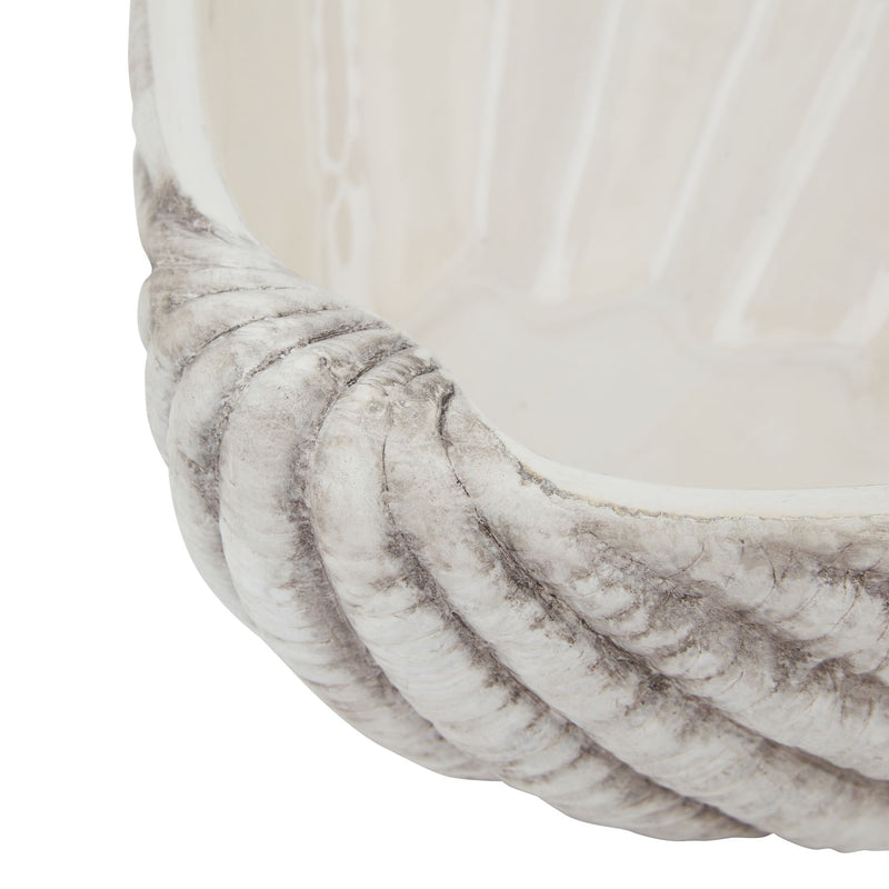 Medium Ceramic Grey Shell Bowl