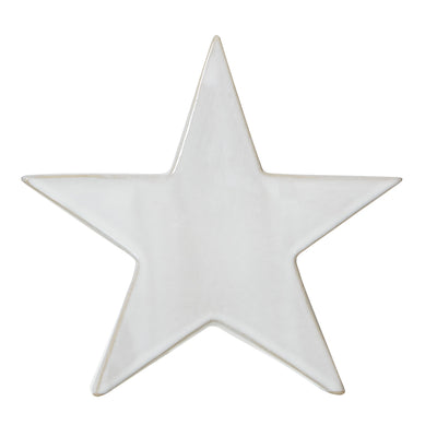Large White Ceramic Standing Star Decoration