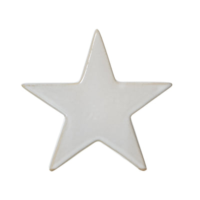 Small White Ceramic Standing Star Decoration