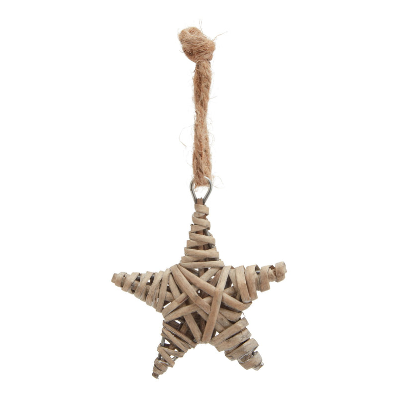 Small Wicker Star Hanging Decoration