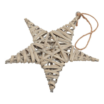 Medium Wicker Star Hanging Decoration