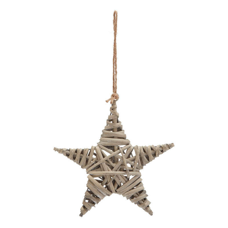Medium Wicker Star Hanging Decoration