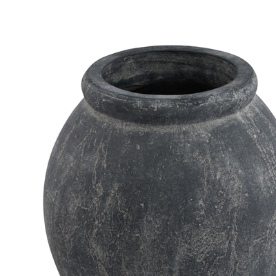 Dark Grey Jar Shaped Planter