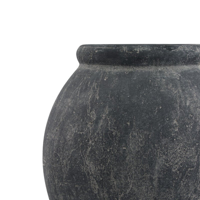 Dark Grey Jar Shaped Planter