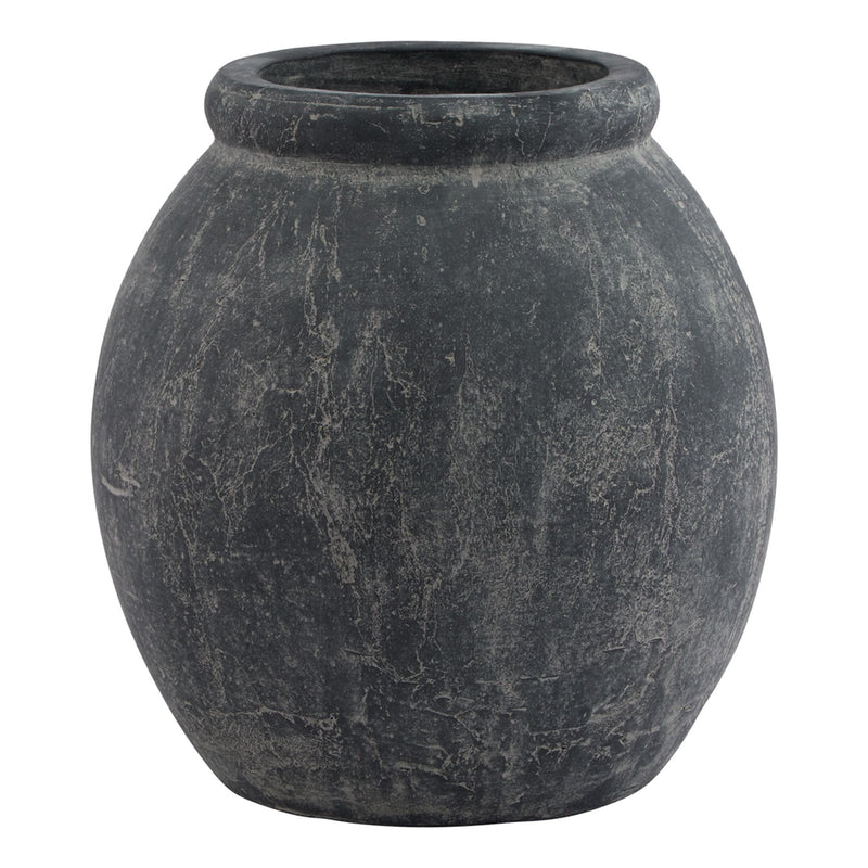 Dark Grey Jar Shaped Planter