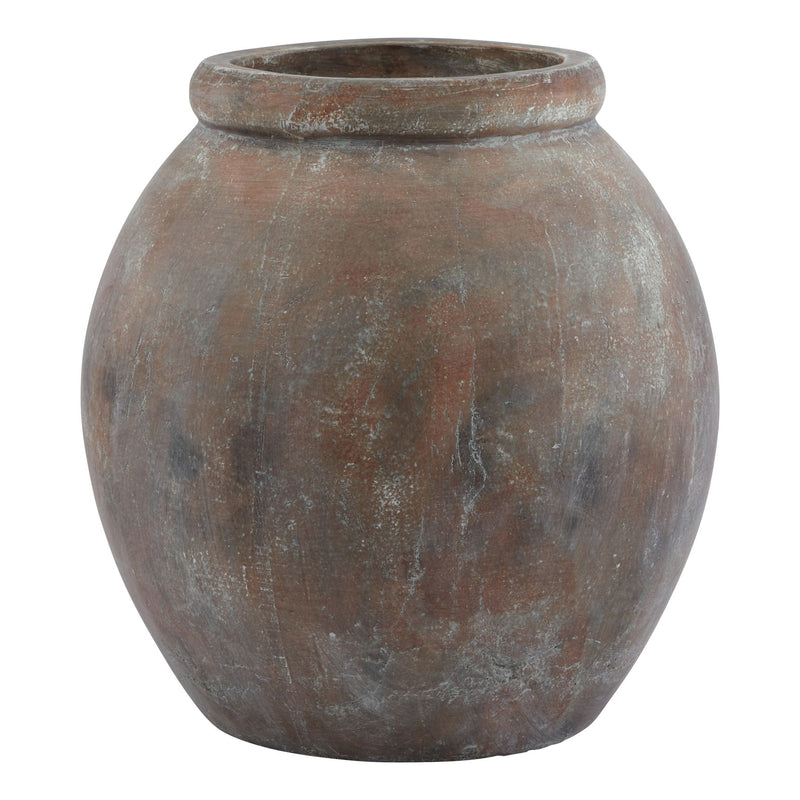 Large Brown Jar Shaped Planter