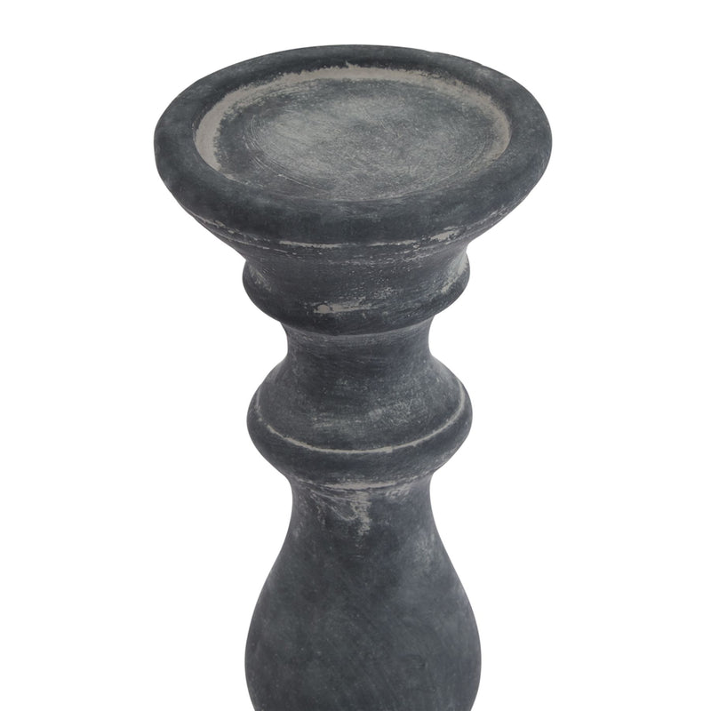 Dark Grey Column Candle Holder