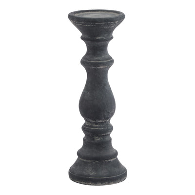 Dark Grey Column Candle Holder