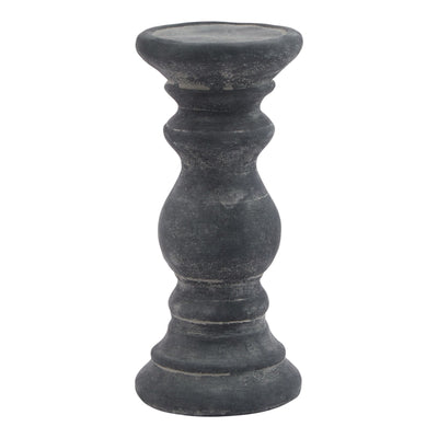 Small Dark Grey Column Candle Holder