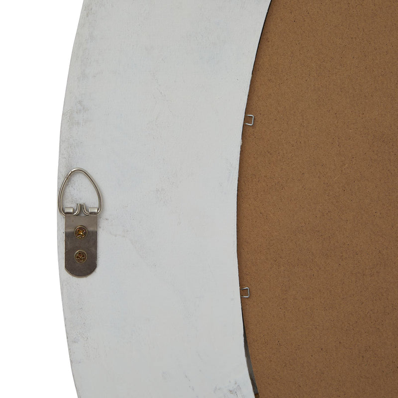 Light Wood Round Mirror