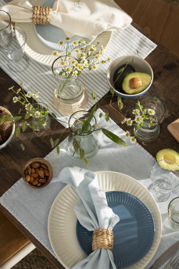 Dusty Blue Striped Placemat