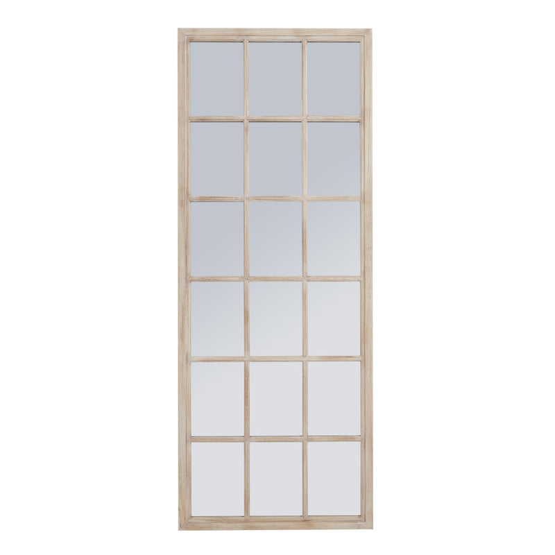 180cm Washed Wood Rectangular Window Mirror