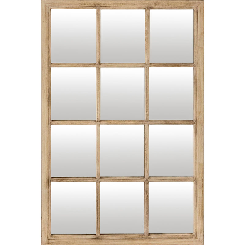 120cm Washed Wood Rectangular Window Mirror