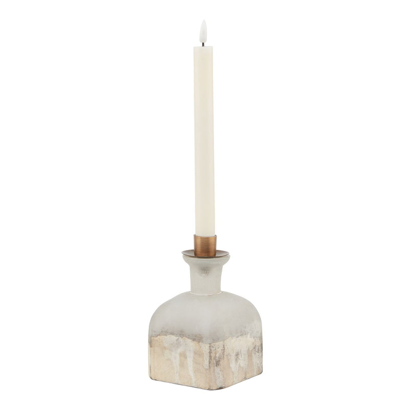 Dipped Aged Medium Candle Holder Vase