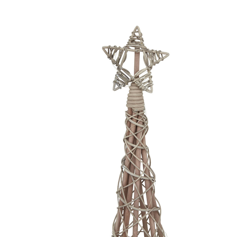 130cm LED Wicker Christmas Tree With Star