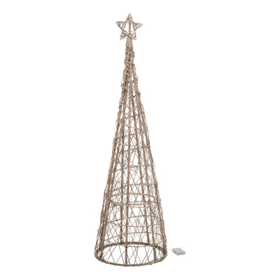 130cm LED Wicker Christmas Tree With Star