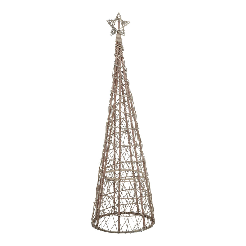 130cm LED Wicker Christmas Tree With Star