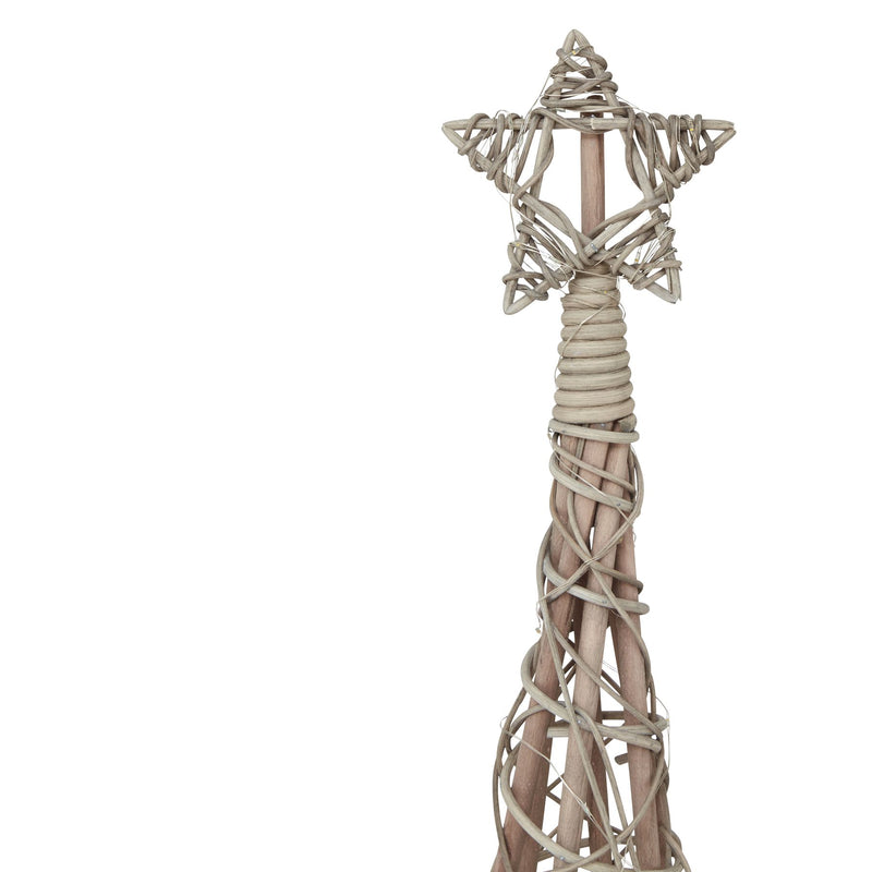 115cm LED Wicker Christmas Tree With Star