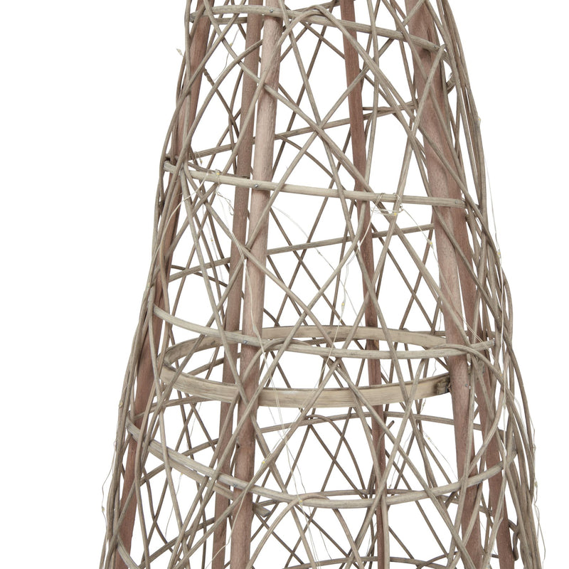 115cm LED Wicker Christmas Tree With Star
