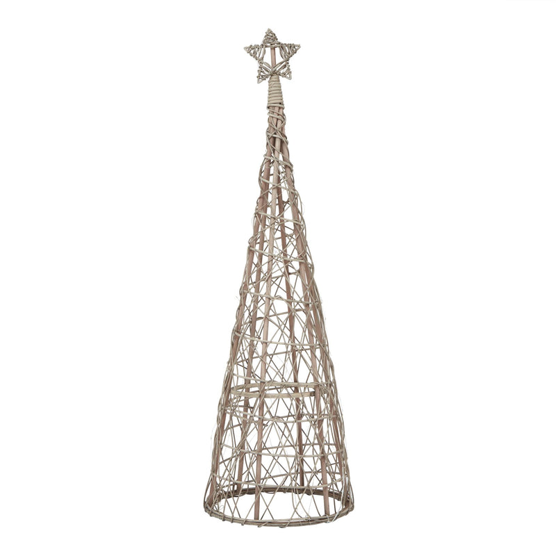 115cm LED Wicker Christmas Tree With Star