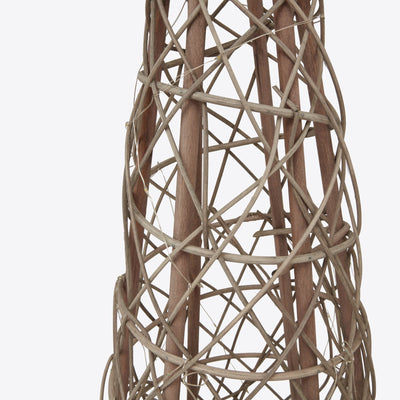 100cm LED Wicker Christmas Tree With Star