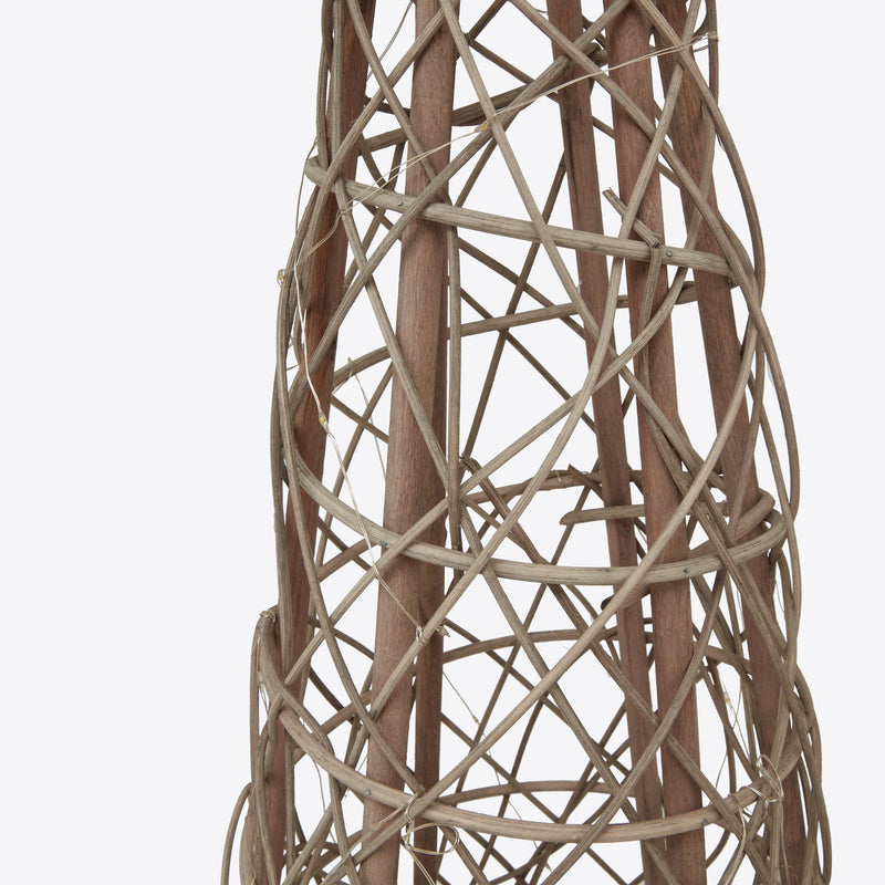 100cm LED Wicker Christmas Tree With Star