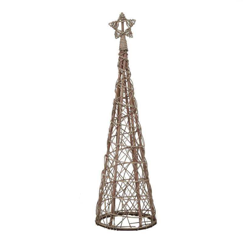 100cm LED Wicker Christmas Tree With Star