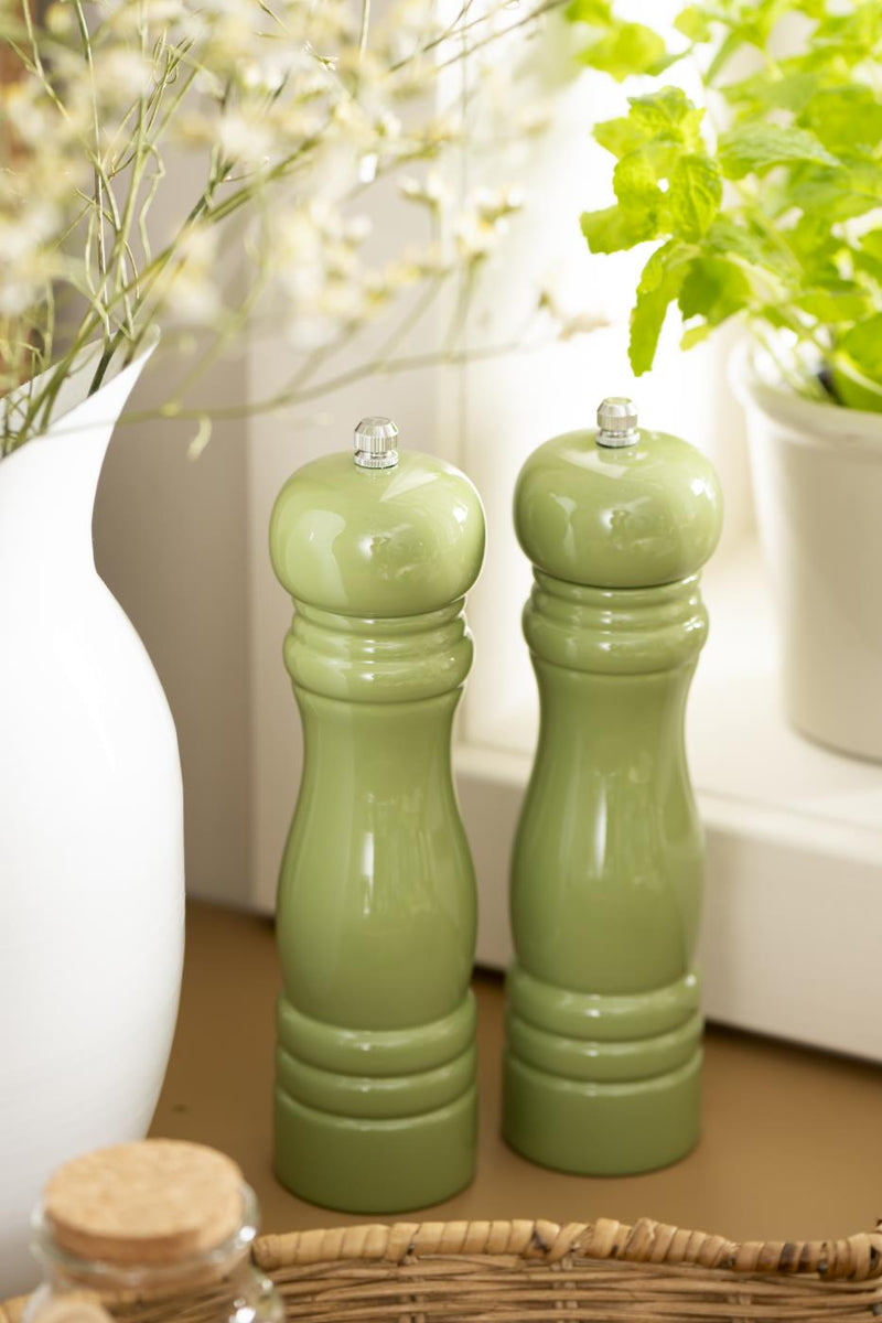 Green Salt & Pepper Mills