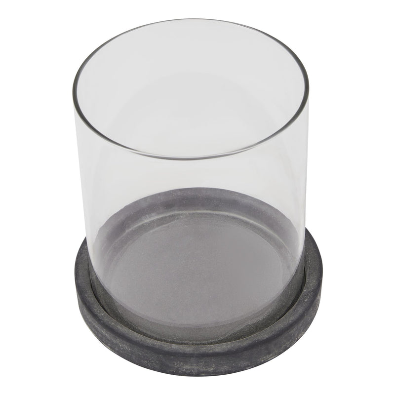 Grey Ceramic Hurricane Lantern