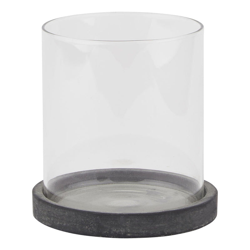 Grey Ceramic Hurricane Lantern