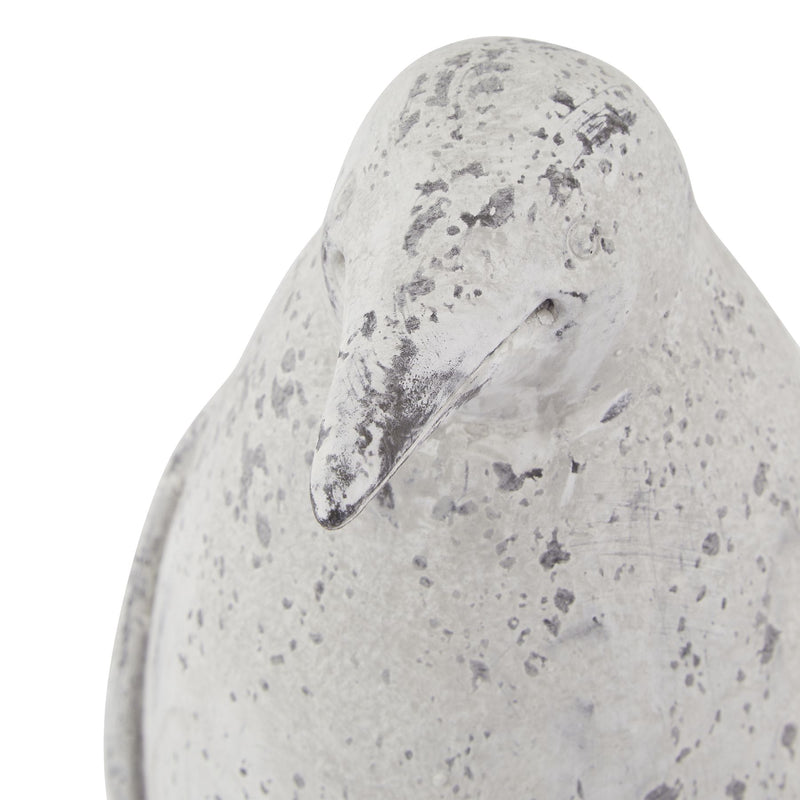 Small Grey Ceramic Penguin Statue