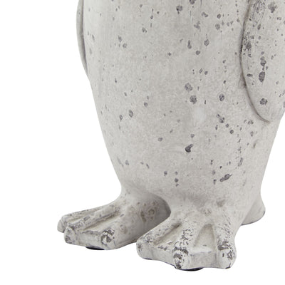 Small Grey Ceramic Penguin Statue