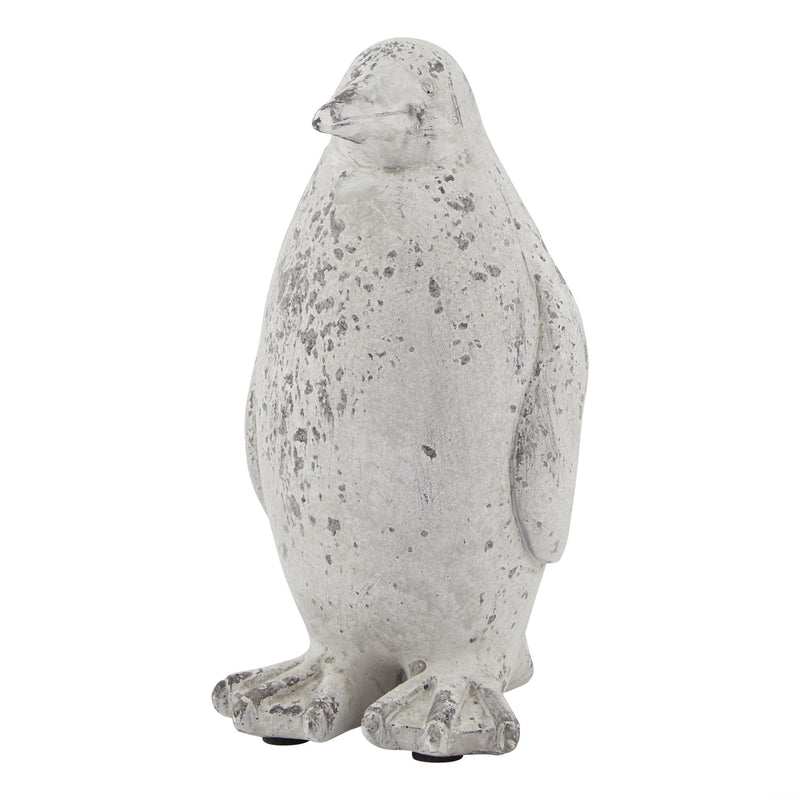 Small Grey Ceramic Penguin Statue