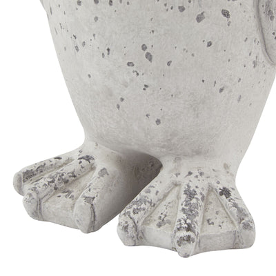 Medium Grey Ceramic Penguin Statue