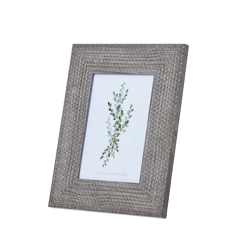 5x7 Grey Rattan Photo Frame